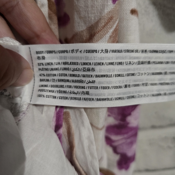 Abercrombie & Fitch Emerson Puff Sleeve Midi Dress Purple Floral Size XLP - Picture 7 of 8